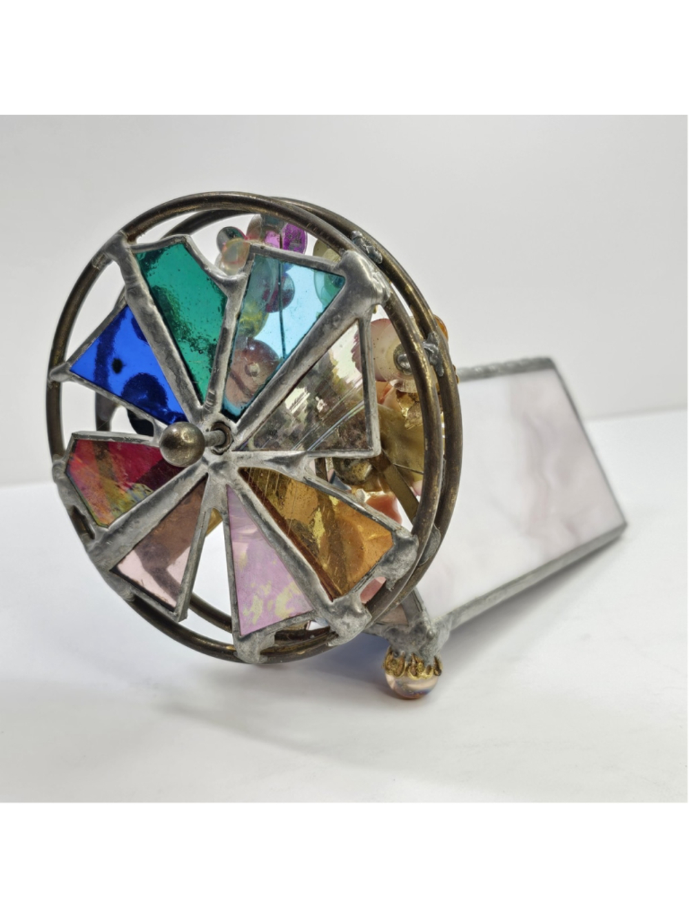 Leurquin's Eye Candy Stained Glass Kaleidoscope Art Glass Jeweled 8"
